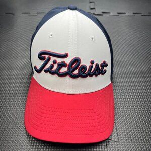 Title: Titleist BGA Golf Hat Red White & Navy Adjustable Cap Embroidered Logo Co
